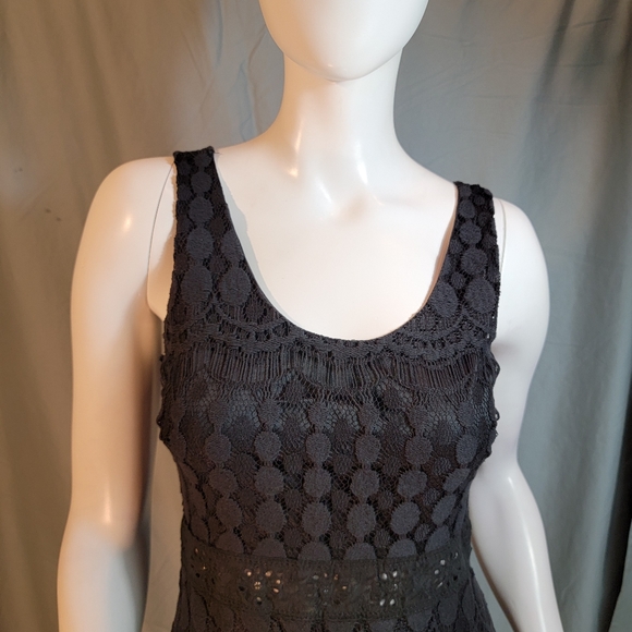 😍 NWOT Mini Black Lace Dress 👗 - Picture 2 of 14